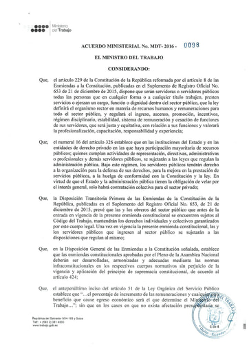 2016 Literal a a2 Directrices para el ingreso de las y los Servidores Públicos